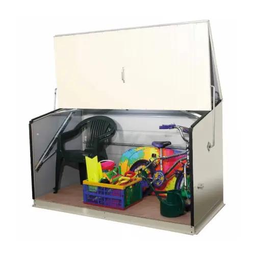 Coffre de rangement métal 1500L crème – 1,51m² utile – Storeguard – Trimetals Commander Vite
