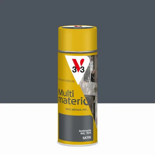 Acheter Direct Bombe de peinture Multimaterio V33 anthracite satine 400 ml - V33