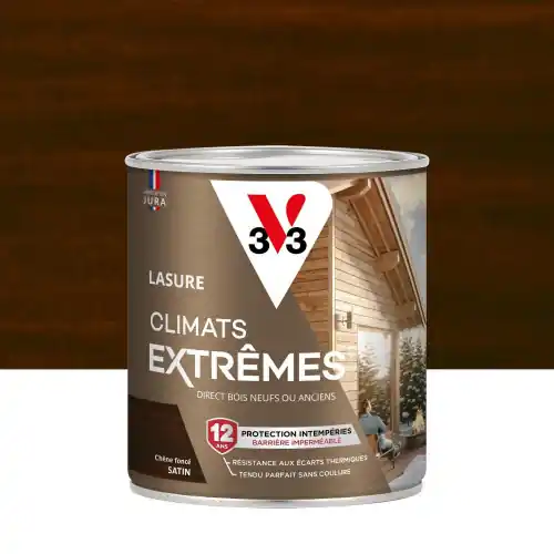 Lasure V33 Climats extrêmes 12 ans chêne foncé satiné 0.75 l - V33 Populaire