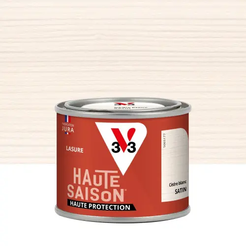 Lasure V33 Haute saison 8 ans cèdre blanc satiné 0.125 l - V33 Prix Cassé