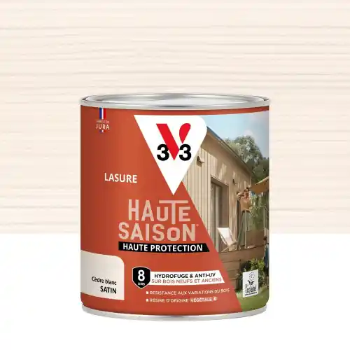Lasure V33 Haute saison 8 ans cèdre blanc satiné 0.75 l - V33 Soldes