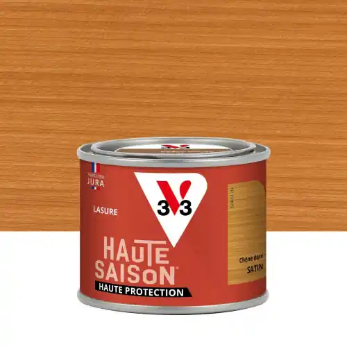 Lasure V33 Haute saison 8 ans chêne doré satiné 0.125 l – V33 Super Prix