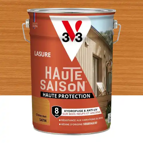 Offre Exclusive Lasure V33 Haute saison 8 ans chêne doré satiné 5 l - V33