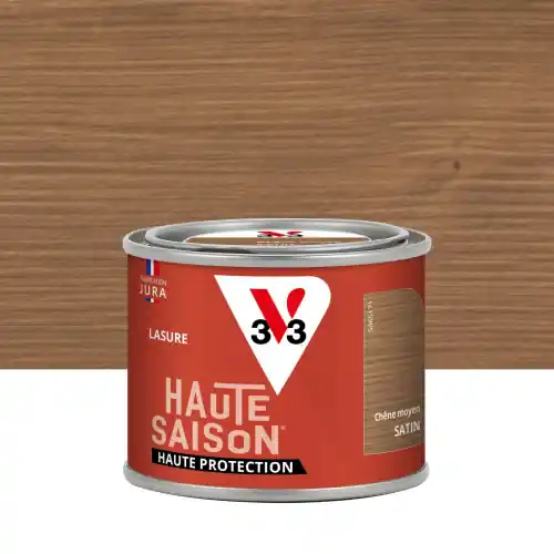 Promotion Saisonnière Lasure V33 Haute saison 8 ans chêne moyen satiné 0.125 l - V33