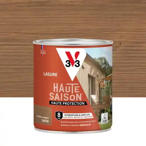 Nouveauté Lasure V33 Haute saison 8 ans chêne moyen satiné 0.75 l - V33