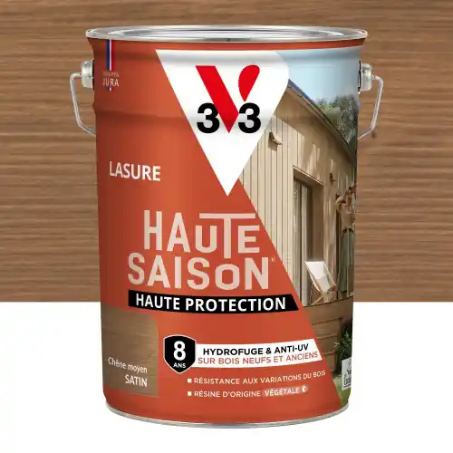 Nouvel Arrivage Lasure V33 Haute saison 8 ans chêne moyen satiné 5 l - V33