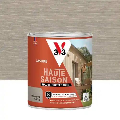 Top Vente Lasure V33 Haute saison 8 ans gris argent satiné 0.75 l – V33