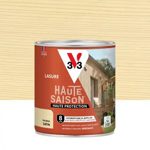 Lasure V33 Haute saison 8 ans incolore satiné 0.75 l – V33 Commande En Gros