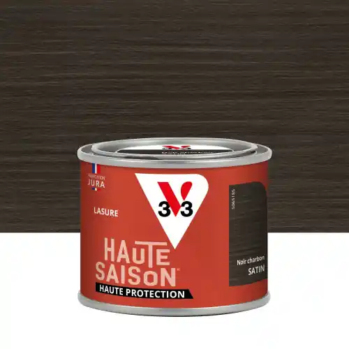 Lasure V33 Haute saison 8 ans noir charbon satiné 0.125 l - V33 Certifié