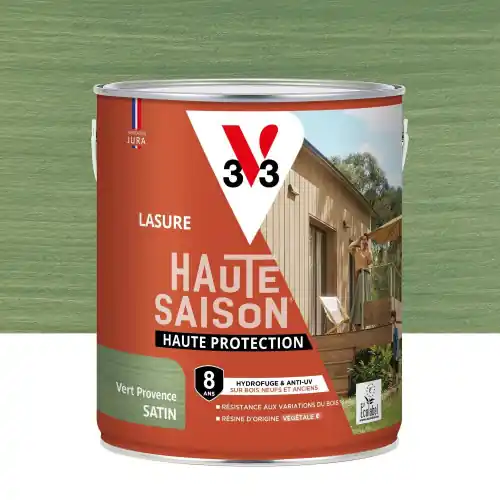 Must-Have Lasure V33 Haute saison 8 ans vert provence satiné 2.5 l - V33