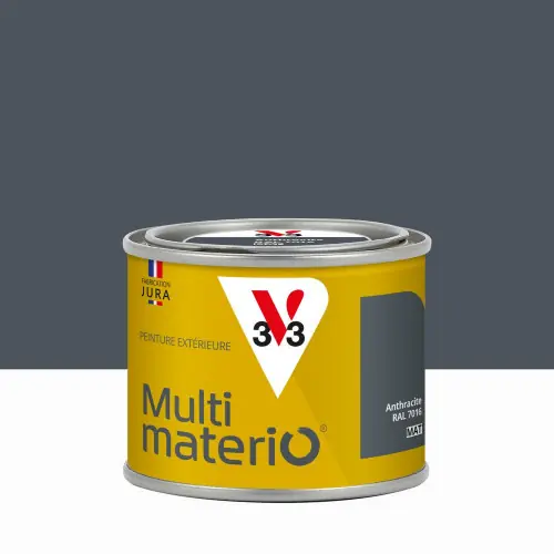 Peinture extérieure bois, fer, plastique V33 anthracite mat 125ml - V33 Offre Du Jour