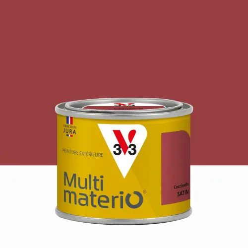 Peinture extérieure bois, fer, plastique V33 coccinelle satiné 125ml - V33 Retour Gratuit