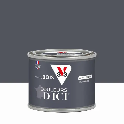 Authentique Peinture extérieure bois V33 Couleurs d‘ici, bleu encré velours 0.125l - V33