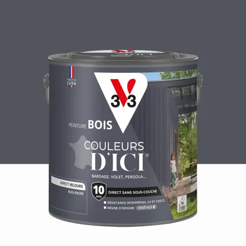 Peinture extérieure bois V33 Couleurs d‘ici, bleu encré velours 2l - V33 Promotion
