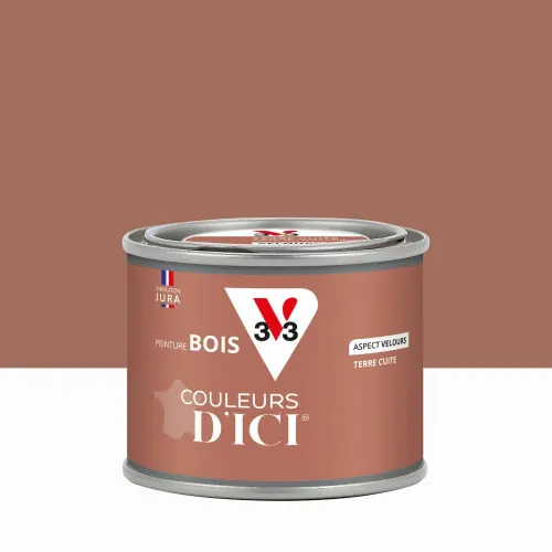 Peinture extérieure bois V33 Couleurs d‘ici, terre cuite velours 0.125l - V33 Commander Maintenant