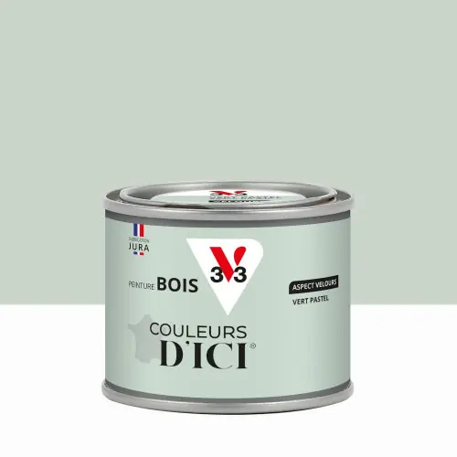 Bon Marché Peinture extérieure bois V33 Couleurs d‘ici, vert pastel velours 0.125l - V33