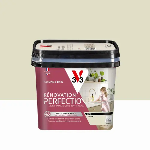 Produit De Marque Peinture meuble sable satin V33 Rénovation cuisine et bain 0.75l - V33