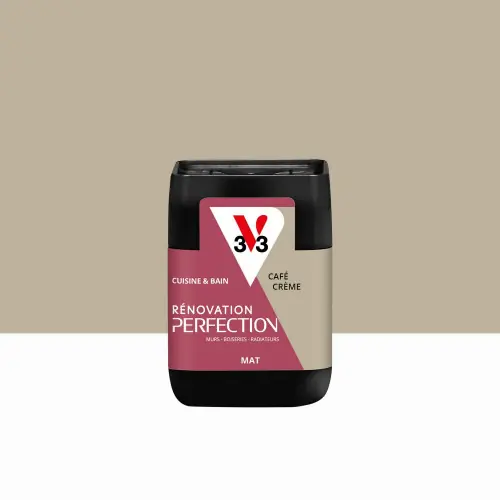 Peinture meuble, V33 Rénovation cuisine et bain, 0.075l, café crème mat - V33 Soldes