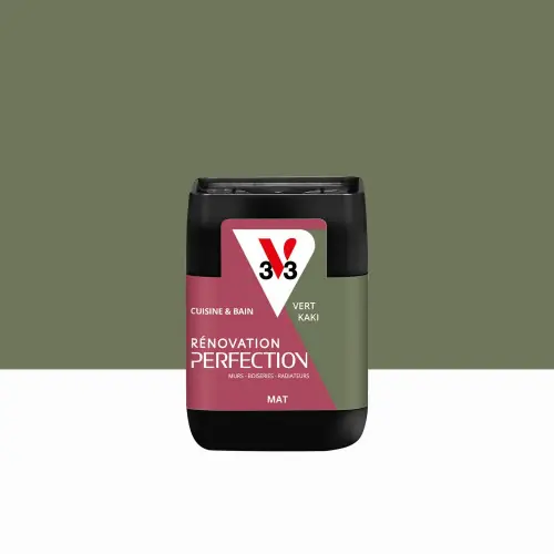Top Vente Peinture meuble, V33 Rénovation cuisine et bain, 0.075l, vert kaki mat - V33