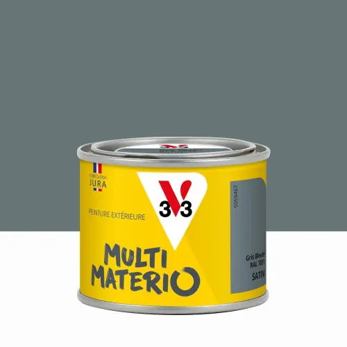 Peinture multimateriaux exterieure Multimaterio V33 gris bleute satine 0.125 l - V33 Pas Cher
