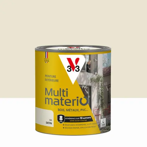 Réduction Peinture multimateriaux exterieure Multimaterio V33 lin satine 0.5 l – V33