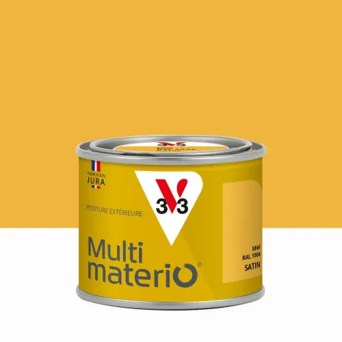 Usine Directe Peinture multimateriaux exterieure Multimaterio V33 miel satine 0.125 l - V33