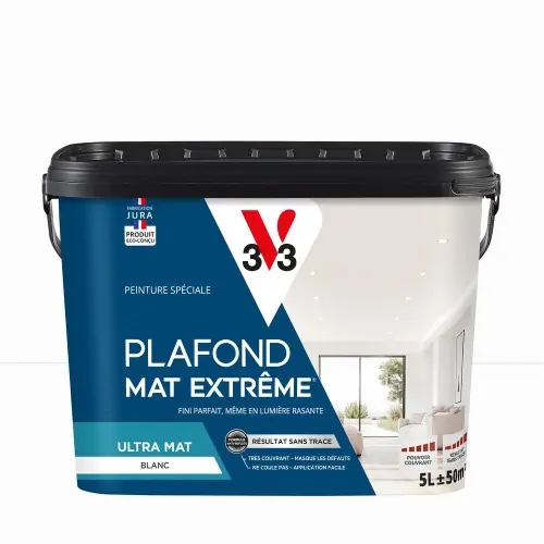 Peinture plafond blanc mat V33 Extreme 5L – V33 Nouvel Arrivage