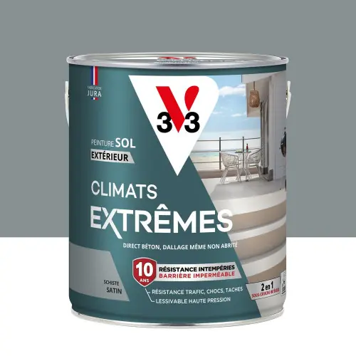 Peinture sol Climats extrêmes V33, schiste satiné, 2.5 l - V33 Populaire
