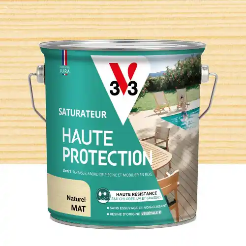 Prix Cassé Saturateur pour bois extérieur V33 Haute protection naturel mat 2.5L - V33