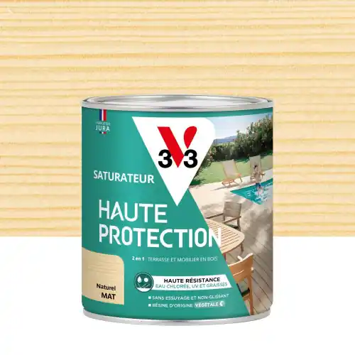 Saturateur pour bois extérieur V33 Haute protection teck mat 0.75L - V33 Achat Immédiat