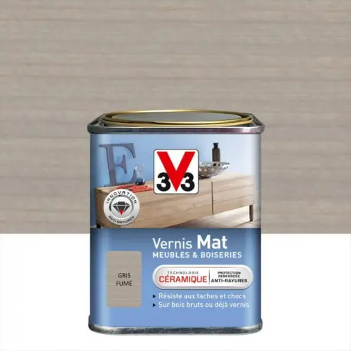 Prix Choc Vernis meuble et objet V33, gris mat, 0.25l - V33