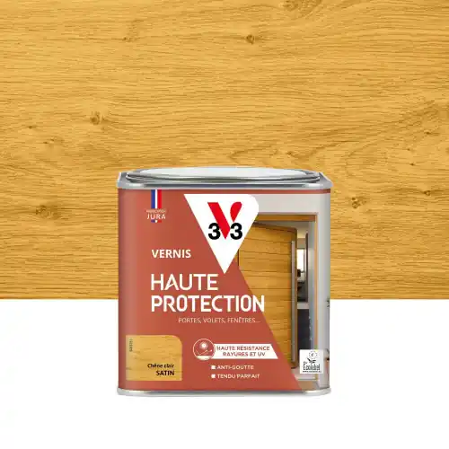 Dernière Chance Vernis pour bois extérieur V33 Haute protection chêne clair satiné 0.5 l - V33