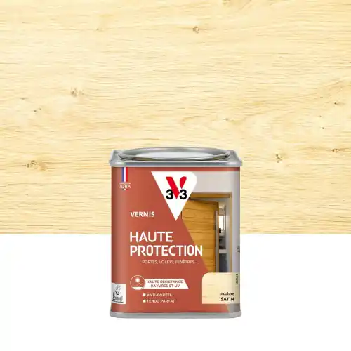 Vernis pour bois extérieur V33 Haute protection incolore satiné 0.25 l – V33 Prix Cassé