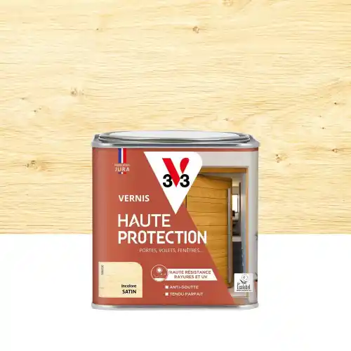 Vernis pour bois extérieur V33 Haute protection incolore satiné 0.5 l – V33 Pas Cher