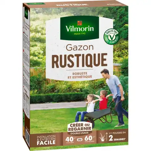 Meilleure Vente Gazon rustique VILMORIN, 1 kg, 40 m² - VILMORIN