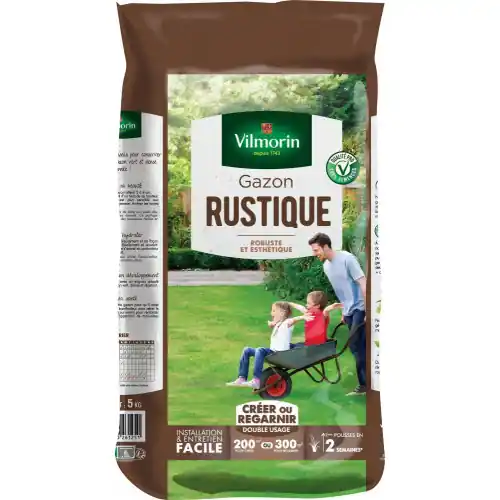 Meilleure Vente Gazon rustique VILMORIN, 5 kg, 200 m² – VILMORIN