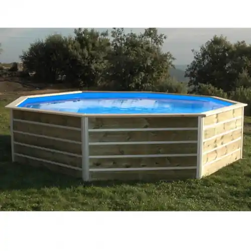 Authentique Piscine bois octogonale - Ø 4,60 x H. 0,94 m BOHOL - WATER CLIP