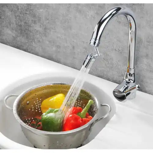 Aérateur pour robinet, avec 2 jets d‘eau differents et 2 articulations – WENKO Offre Spéciale