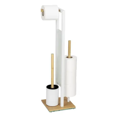 Combine brosse et porte-papier toilette Rivalta blanc – WENKO Commande En Gros