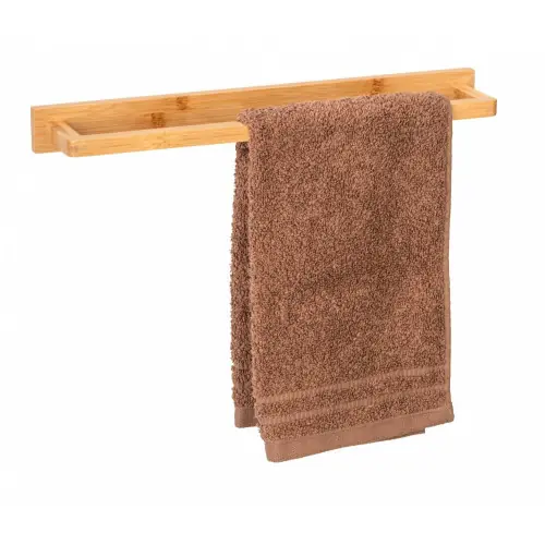 Porte serviette étagère fixation au choix Inbara 40cm bambou WENKO – WENKO Offre Limitée