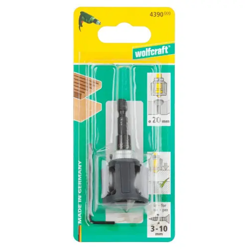 Nouvel Arrivage 1 foret fraise avec butée de profondeur WOLFCRAFT diamètre 20 mm - WOLFCRAFT