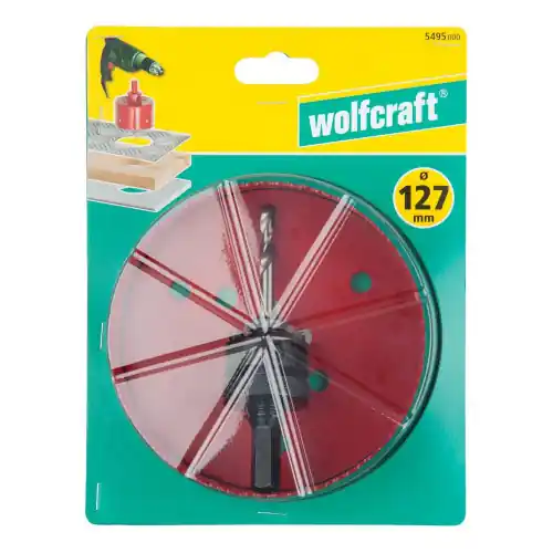 Scie cloche BIM bois/plastique/métal wolfcraft diamètre 127 mm - WOLFCRAFT Usine Directe