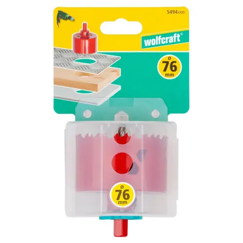 Scie cloche BIM bois/plastique/métal wolfcraft diamètre 76 mm - WOLFCRAFT Prix Réduit