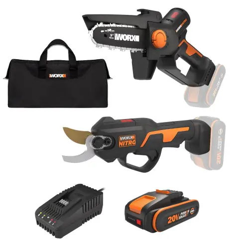 Super Prix Pack mini-élagueuse + sécateur WORX 20V WG907E – Worx