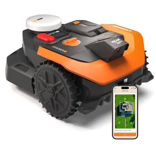 Robot tondeuse connecté sans fil WORX VISION CLOUD 2WD – Jusqu‘à 500m² – WR305E – Worx Jusqu&rsquo;à Épuisement Des Stocks