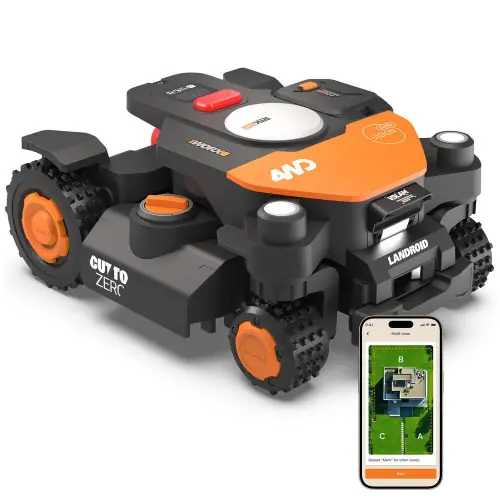 Robot tondeuse connecté WORX VISION CLOUD 4WD Wr344e 4000m² – Worx Vente Directe