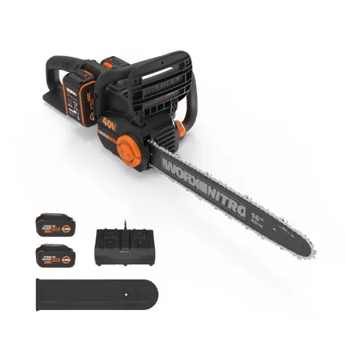 Prix Bas Tronçonneuse sur batterie WORX Wg385e.2 20 V, guide de 40 cm – Worx