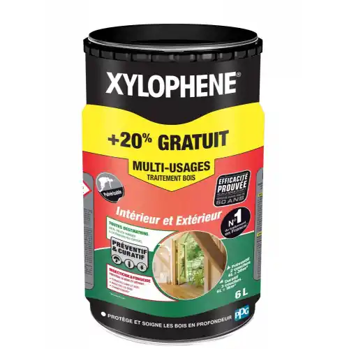 Traitement du bois multiusage XYLOPHENE multi-usages 5 l + 20% gratuit - XYLOPHENE Expédition Rapide