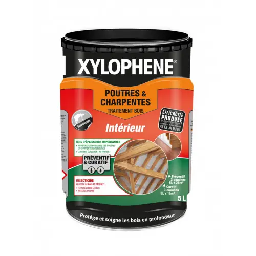 Meilleur Choix Traitement du bois poutre et charpente XYLOPHENE 20 ans, 5 l - XYLOPHENE