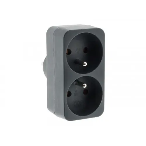 Biplite Murale, 2X16A Gris – ZENITECH Remise